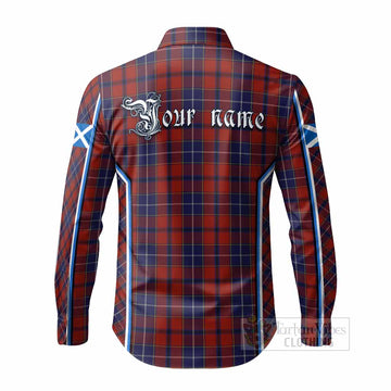 Wishart Tartan Crest Long Sleeve Button Shirts Scotland Coat of Arm Flag Style - Tartan Vibes Clothing