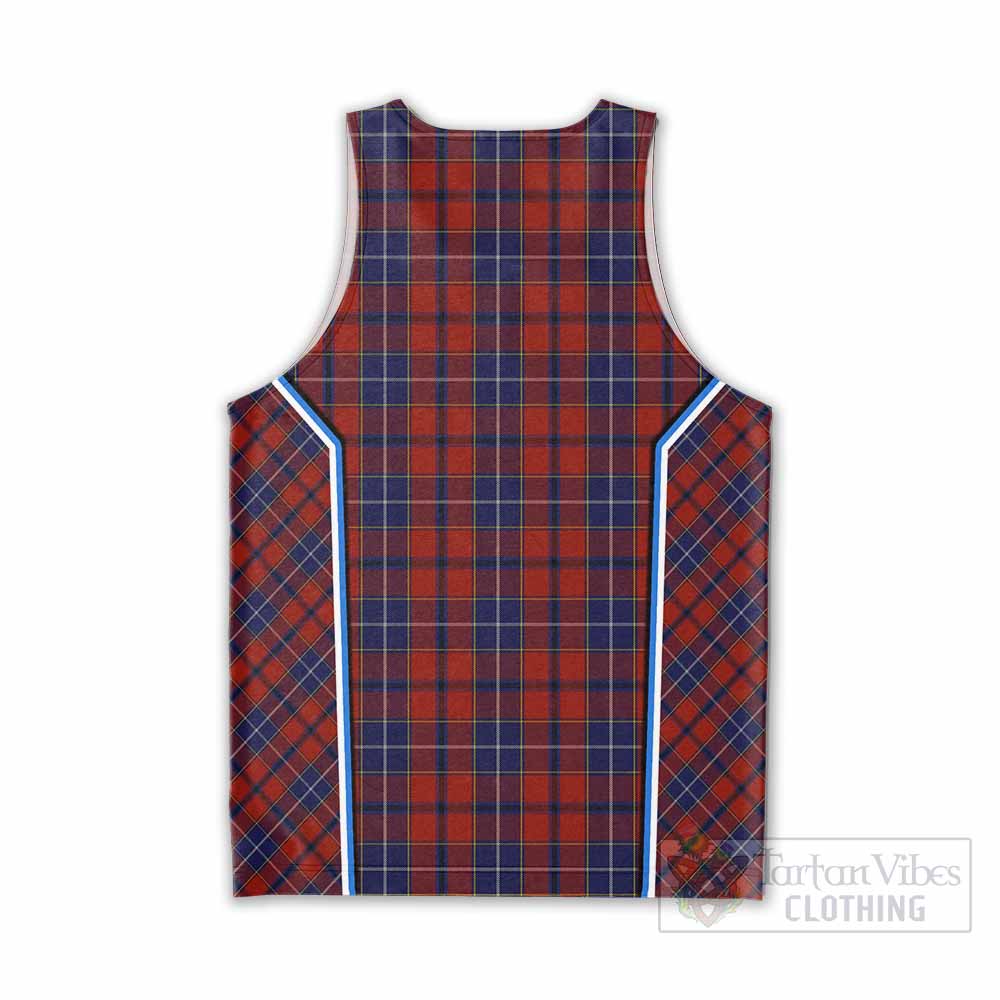Wishart Tartan Crest Men Tank Top Scotland Coat of Arm Flag Style - Tartan Vibes Clothing