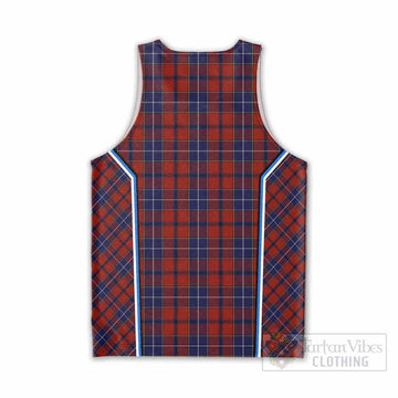 Wishart Tartan Crest Men Tank Top Scotland Coat of Arm Flag Style