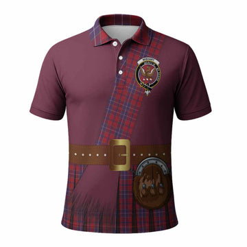 Wishart Tartan Crest Polo Shirt Kilt Costume Style