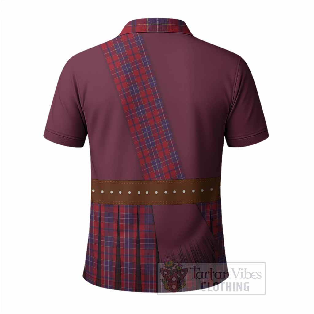 Wishart Tartan Crest Polo Shirt Kilt Costume Style