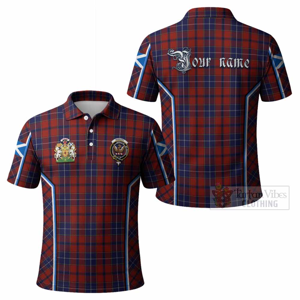 Wishart Tartan Crest Polo Shirt Scotland Coat of Arm Flag Style - Tartan Vibes Clothing