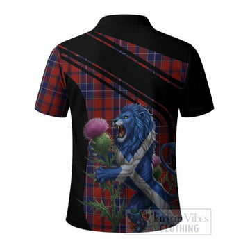 Wishart Tartan Crest Polo Shirt Scottish Lion Rampant Thistle - Tartan Vibes Clothing