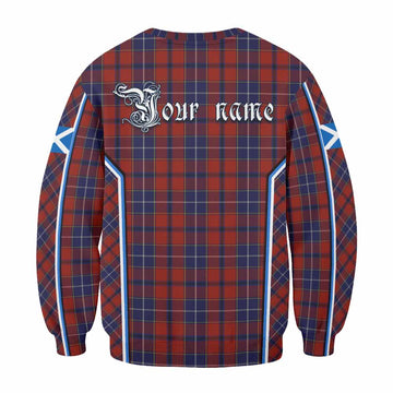 Wishart Tartan Crest Sweatshirt Scotland Coat of Arm Flag Style - Tartan Vibes Clothing