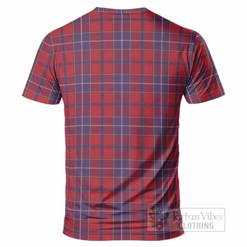 Wishart Tartan Crest T-Shirt Ferocious Lion Style