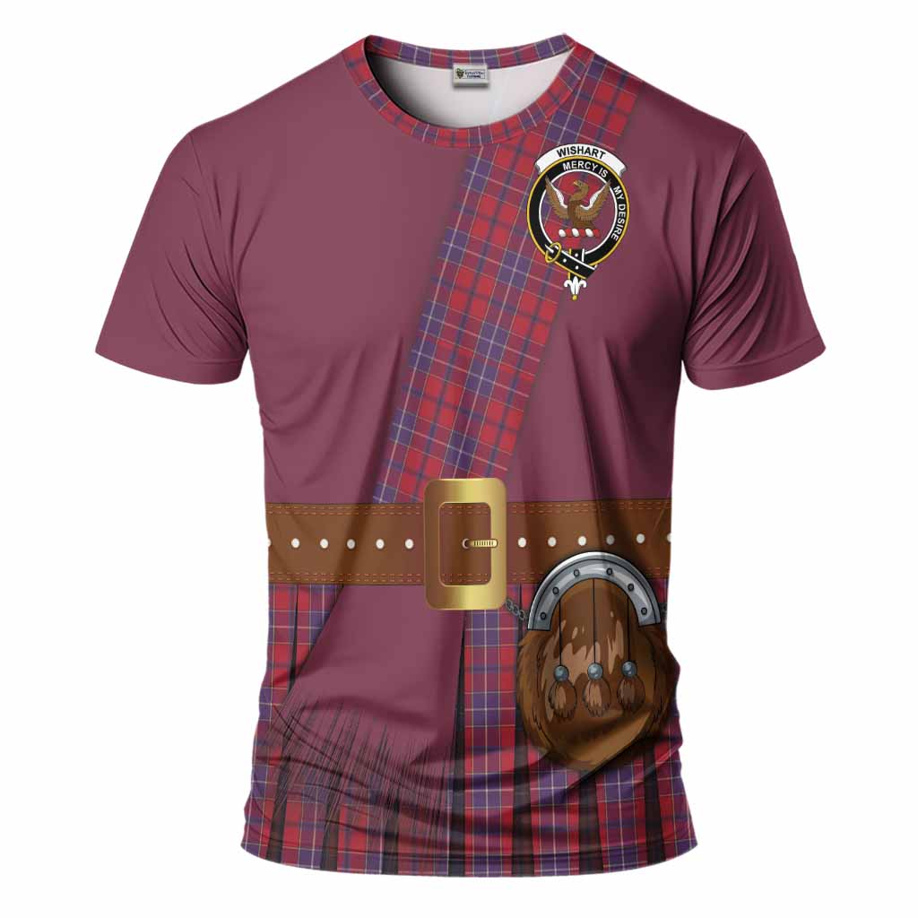 Wishart Tartan Crest T-Shirt Kilt Costume Style