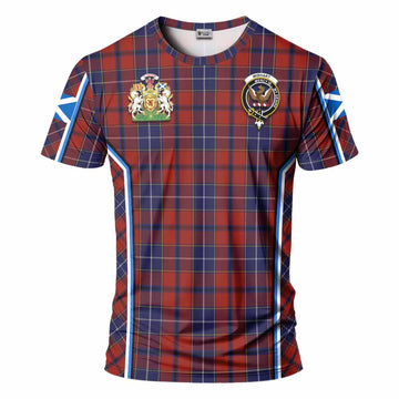Wishart Tartan Crest T-shirt Scotland Coat of Arm Flag Style - Tartan Vibes Clothing