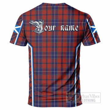 Wishart Tartan Crest T-shirt Scotland Coat of Arm Flag Style - Tartan Vibes Clothing