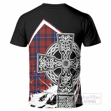 Wishart Tartan Crest T-Shirt Scottish Celtic Cross Heritage