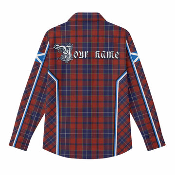 Wishart Tartan Crest Women Casual Shirt Scotland Coat of Arm Flag Style - Tartan Vibes Clothing