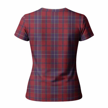 Wishart Tartan Crest Women T shirt Ferocious Lion Style