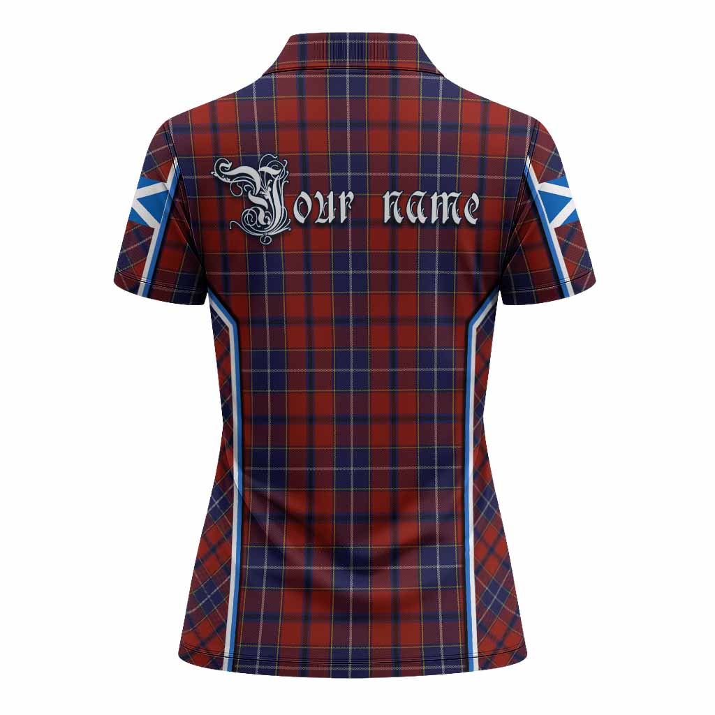 Wishart Tartan Crest Women's Polo Shirt Scotland Coat of Arm Flag Style - Tartan Vibes Clothing
