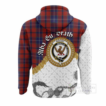 Wishart Tartan Family Crest Hoodie Scottish Highland Warrior Celtic Knot Thistle