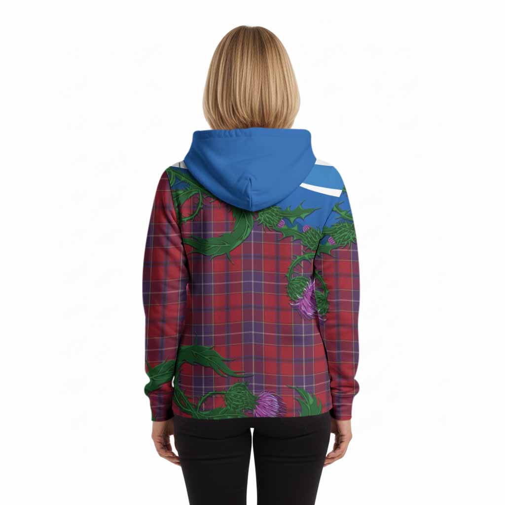Wishart Tartan Family Crest Hoodie Thistle in Minimalism