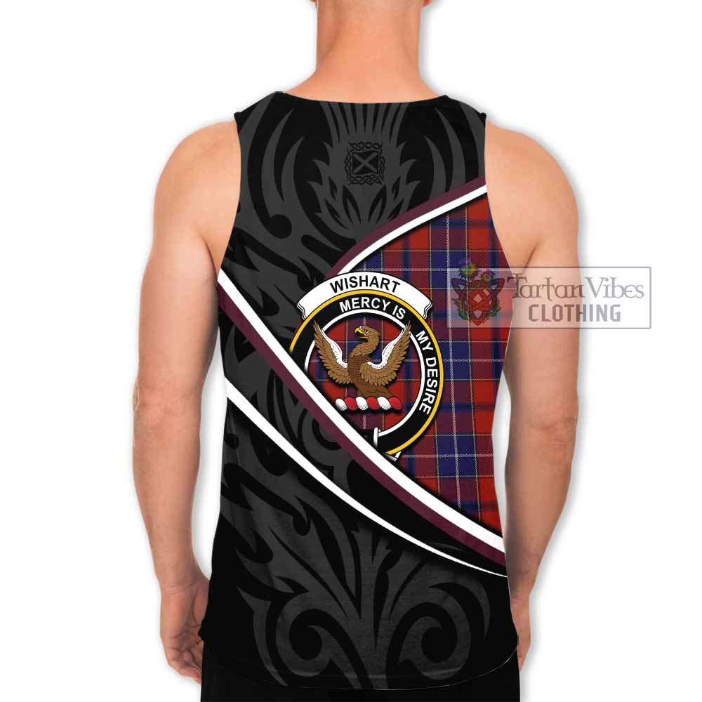 Wishart Tartan Family Crest Men Tank Top Celtic Scottish Thistle Floral - Tartan Vibes Clothing