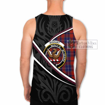 Wishart Tartan Family Crest Men Tank Top Celtic Scottish Thistle Floral - Tartan Vibes Clothing