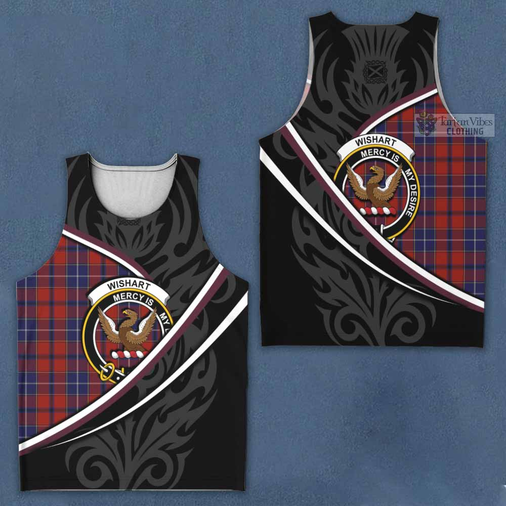 Wishart Tartan Family Crest Men Tank Top Celtic Scottish Thistle Floral - Tartan Vibes Clothing