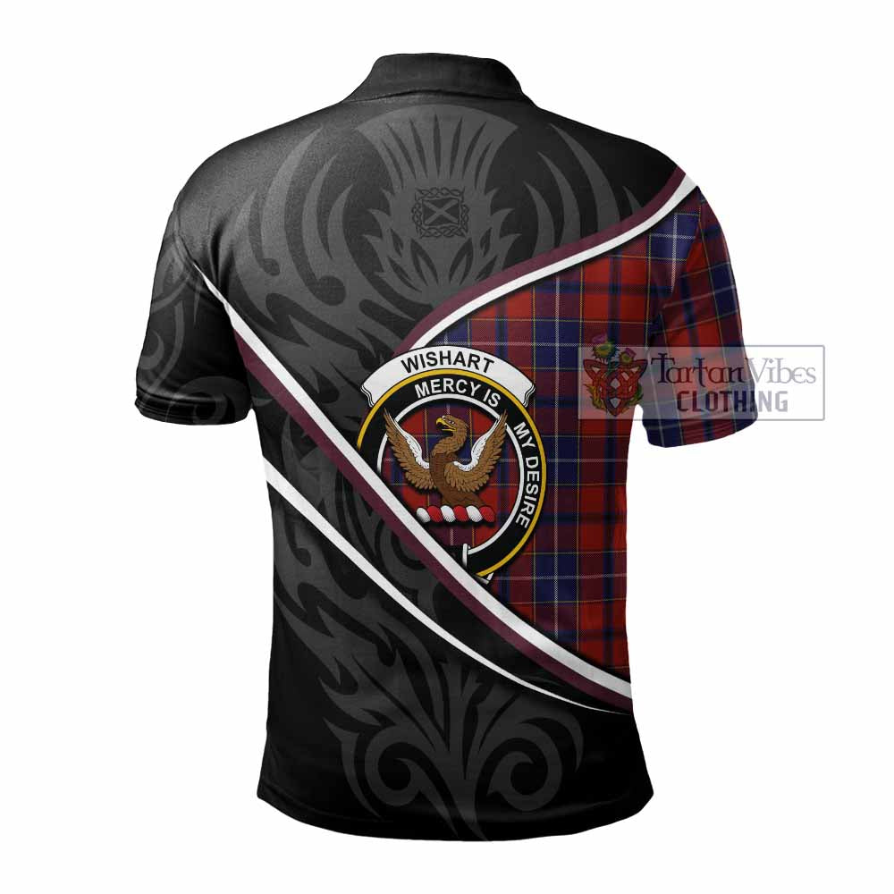 Wishart Tartan Family Crest Polo Shirt Celtic Scottish Thistle Floral - Tartan Vibes Clothing