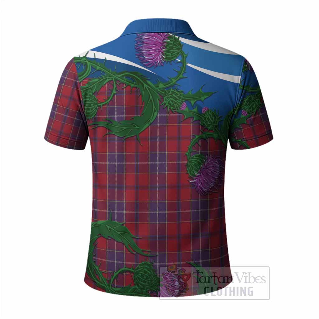Wishart Tartan Family Crest Polo Shirt Thistle in Minimalism