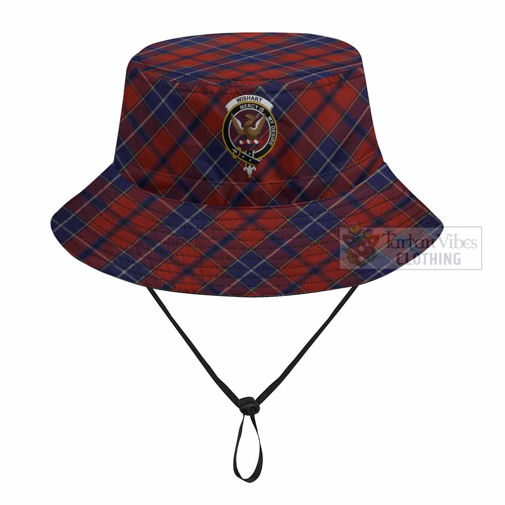 Wishart Tartan Fishing Hat with Family Crest