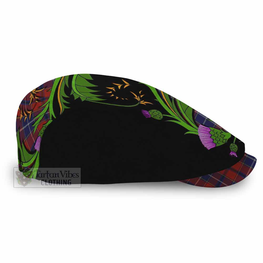 Wishart Tartan Flat Cap, Jeff Cap Scottish Thistle Pride Heritage Art