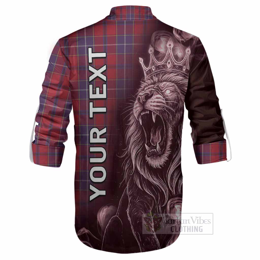Wishart Tartan Ghillie Shirt Roaring Lion Heritage
