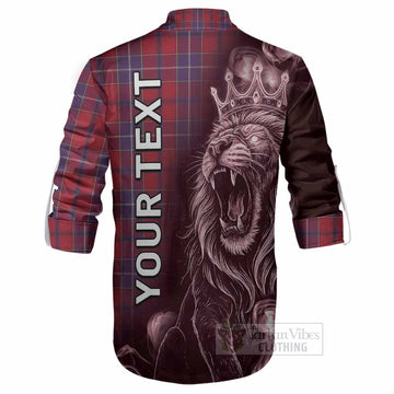 Wishart Tartan Ghillie Shirt Roaring Lion Heritage