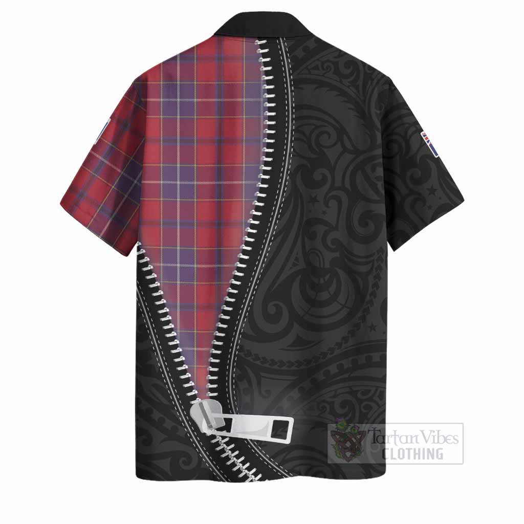 Wishart Tartan Hawaiian Shirt New Zealand Pattern Unique Zipper Stylized