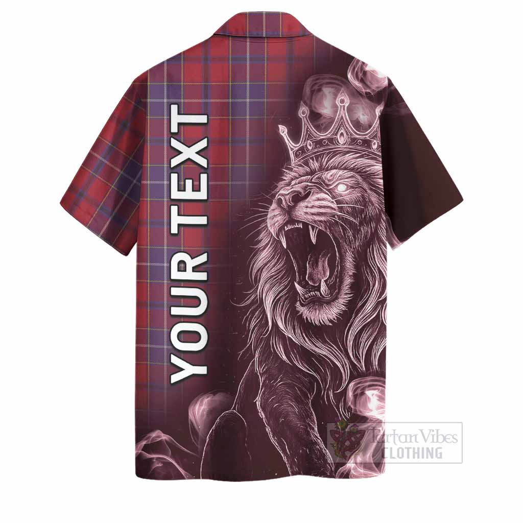Wishart Tartan Hawaiian Shirt Roaring Lion Heritage