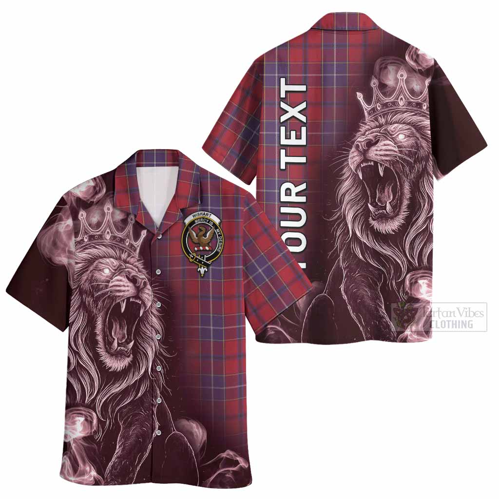 Wishart Tartan Hawaiian Shirt Roaring Lion Heritage