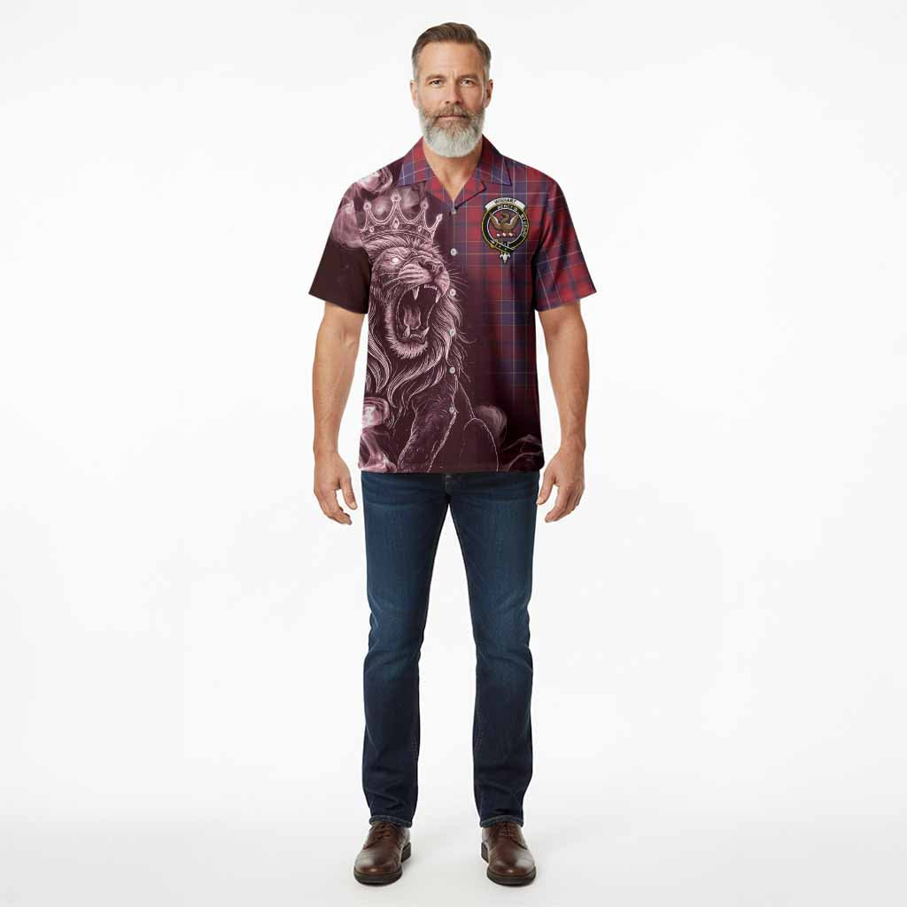 Wishart Tartan Hawaiian Shirt Roaring Lion Heritage