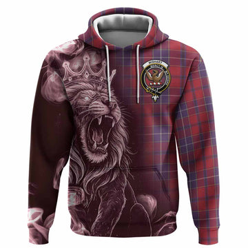 Wishart Tartan Hoodie Roaring Lion Heritage