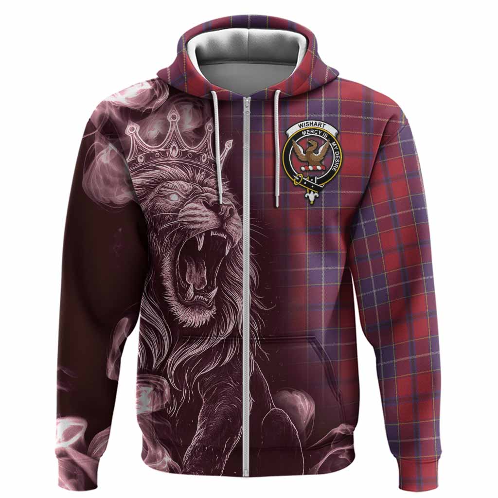 Wishart Tartan Hoodie Roaring Lion Heritage