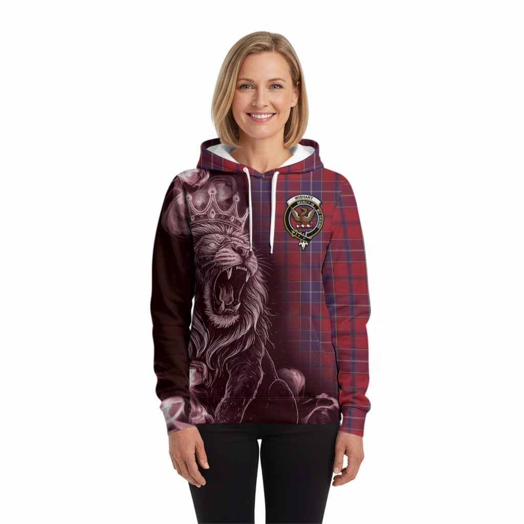 Wishart Tartan Hoodie Roaring Lion Heritage