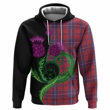 Wishart Tartan Hoodie Traditional Scottish Thistle
