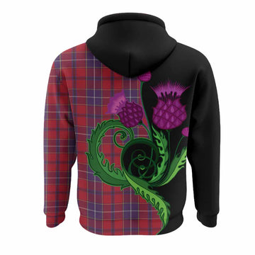 Wishart Tartan Hoodie Traditional Scottish Thistle
