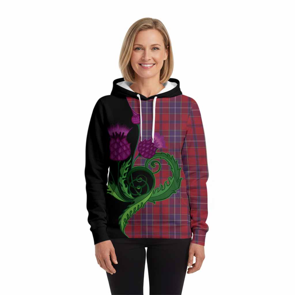 Wishart Tartan Hoodie Traditional Scottish Thistle