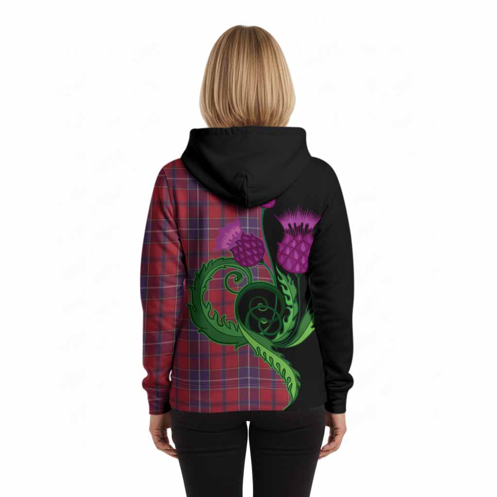 Wishart Tartan Hoodie Traditional Scottish Thistle
