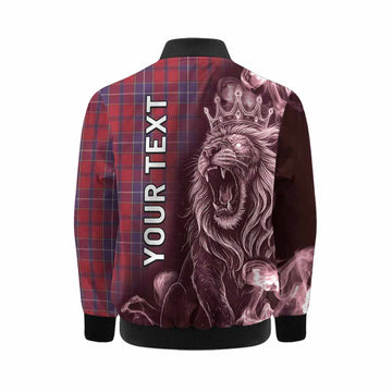 Wishart Tartan Kid Bomber Jacket Roaring Lion Heritage
