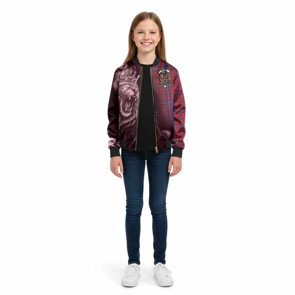 Wishart Tartan Kid Bomber Jacket Roaring Lion Heritage