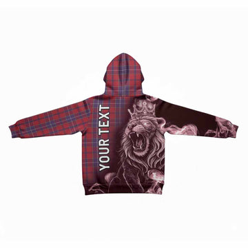 Wishart Tartan Kid Hoodie Roaring Lion Heritage