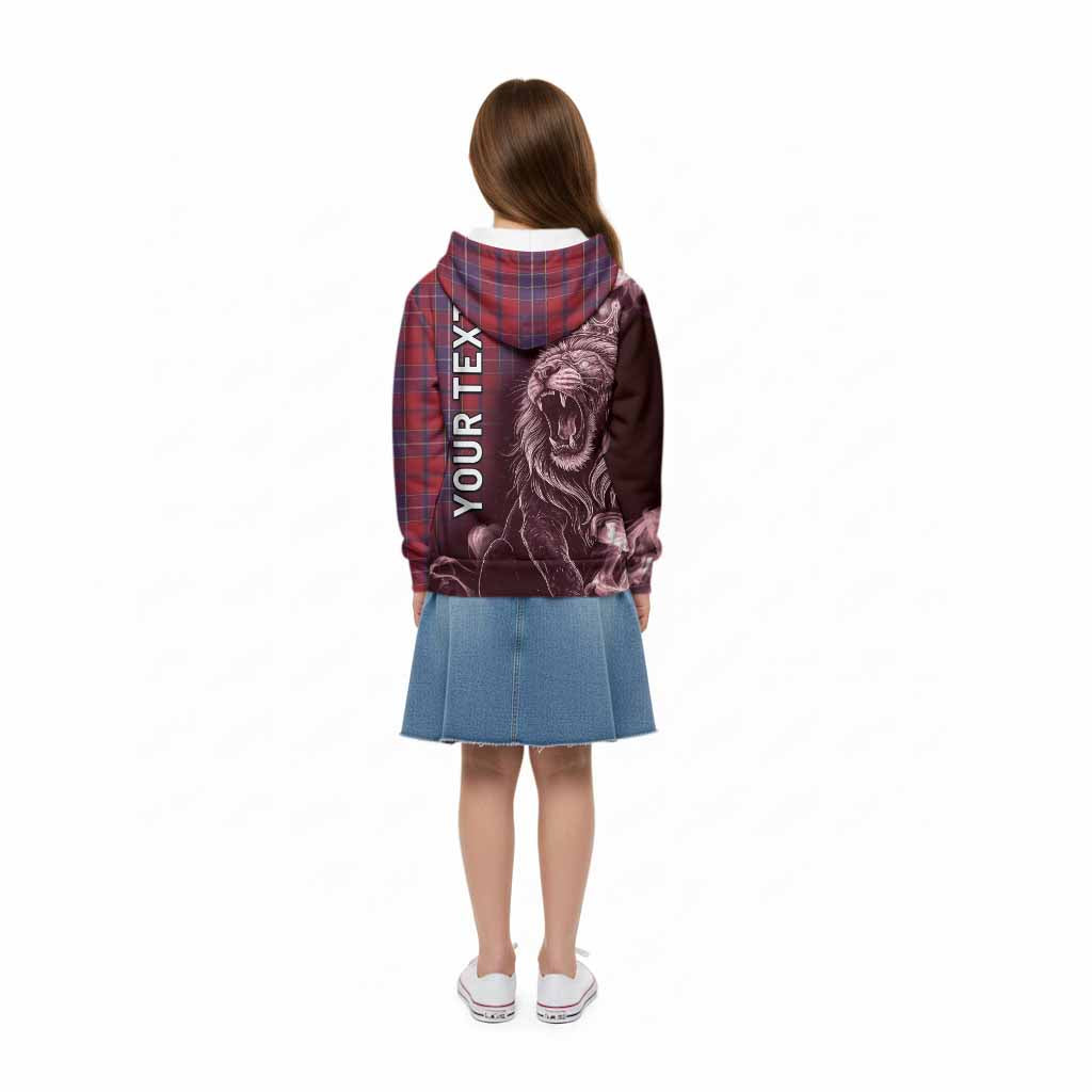 Wishart Tartan Kid Hoodie Roaring Lion Heritage