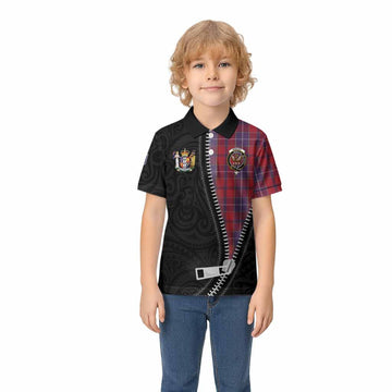 Wishart Tartan Kid Polo Shirt New Zealand Pattern Unique Zipper Stylized