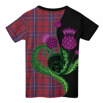 Wishart Tartan Kid T-shirt Traditional Scottish Thistle