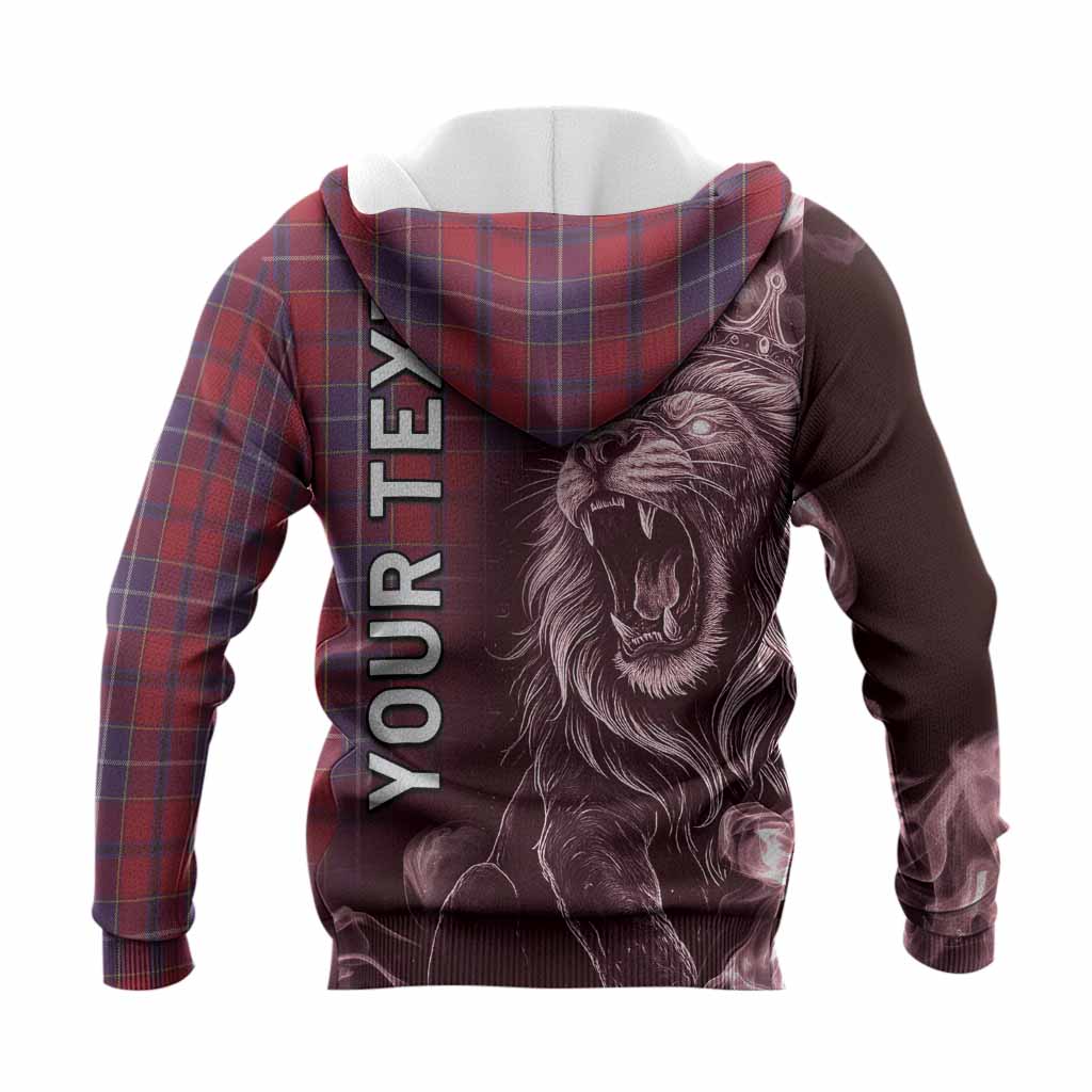 Wishart Tartan Knitted Hoodie Roaring Lion Heritage