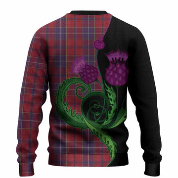 Wishart Tartan Knitted Sweater Traditional Scottish Thistle