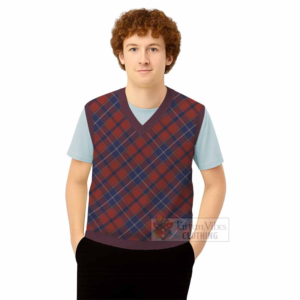 Wishart Tartan  Knitted V-Neck Vest Cross Style