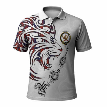 Wishart Tartan Lion Roar Polo Shirt Alba Gu Brath with Celtic Motifs