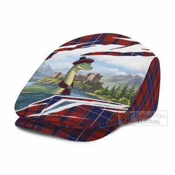 Wishart Tartan Loch Ness Monster Scottish Heritage Art Flat Cap, Jeff Cap