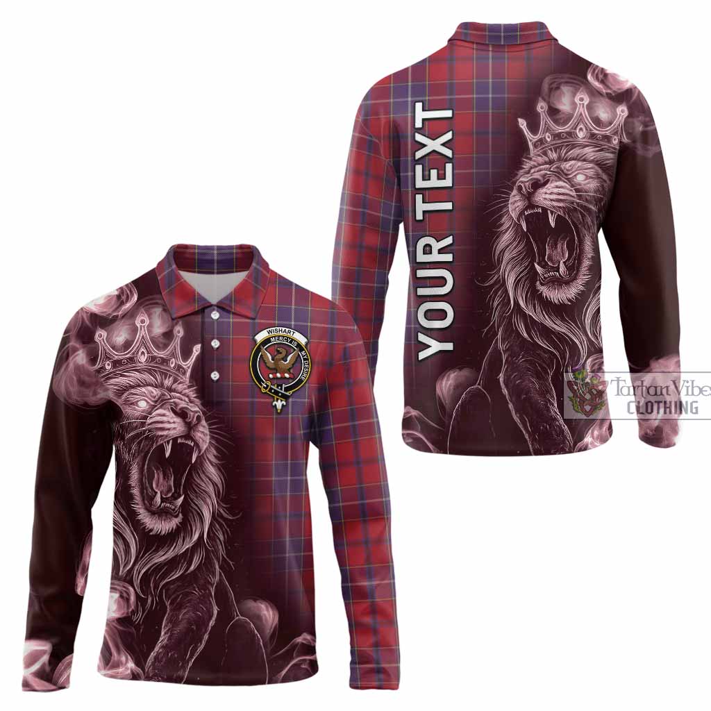 Wishart Tartan Long Sleeve Polo Shirt Roaring Lion Heritage